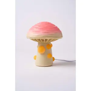Form + Fungus Series | Wrinkled Peach Table Lamp