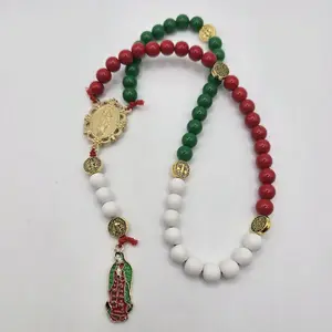 La Virgen de Guadalupe/San Judas Stretchy Rosaries (Homemade and Made-to-order)