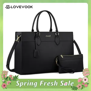 LOVEVOOK Laptop Tote Bag,Texture and Waterproof Vegan Leather, Minimalist Crossbody Shoulder Bags Perfect for Daily Use by Doctors,Teachers,Work Bags Women for Travel,Commuting,Everyday Bag,TikTokShopSpringStatements