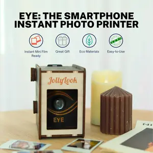 Jollylook EYE The Smartphone Instant Photo Printer - Instant Prints from Digital Photos, Compatible with Instax Mini Film (Not Included) - Cameras