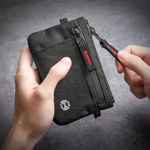 Ultra-Thin Wallet with RFID Blocking, Unisex Pocket Size Card Holder, Zippered Mini Coin Purse, Anti-Theft Travel Key Case
