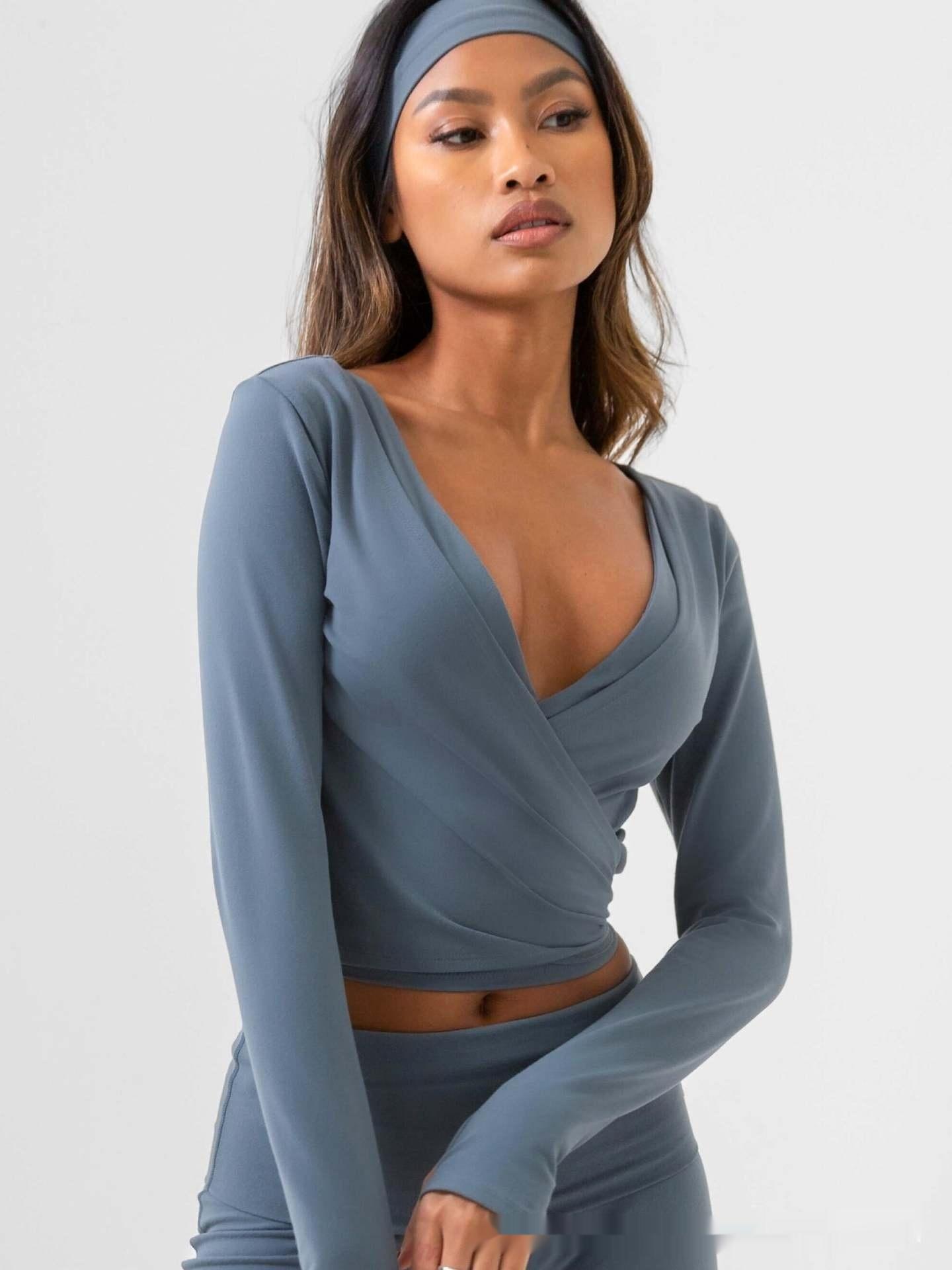 Spring Sports Workout Long Sleeve Yoga Clothes