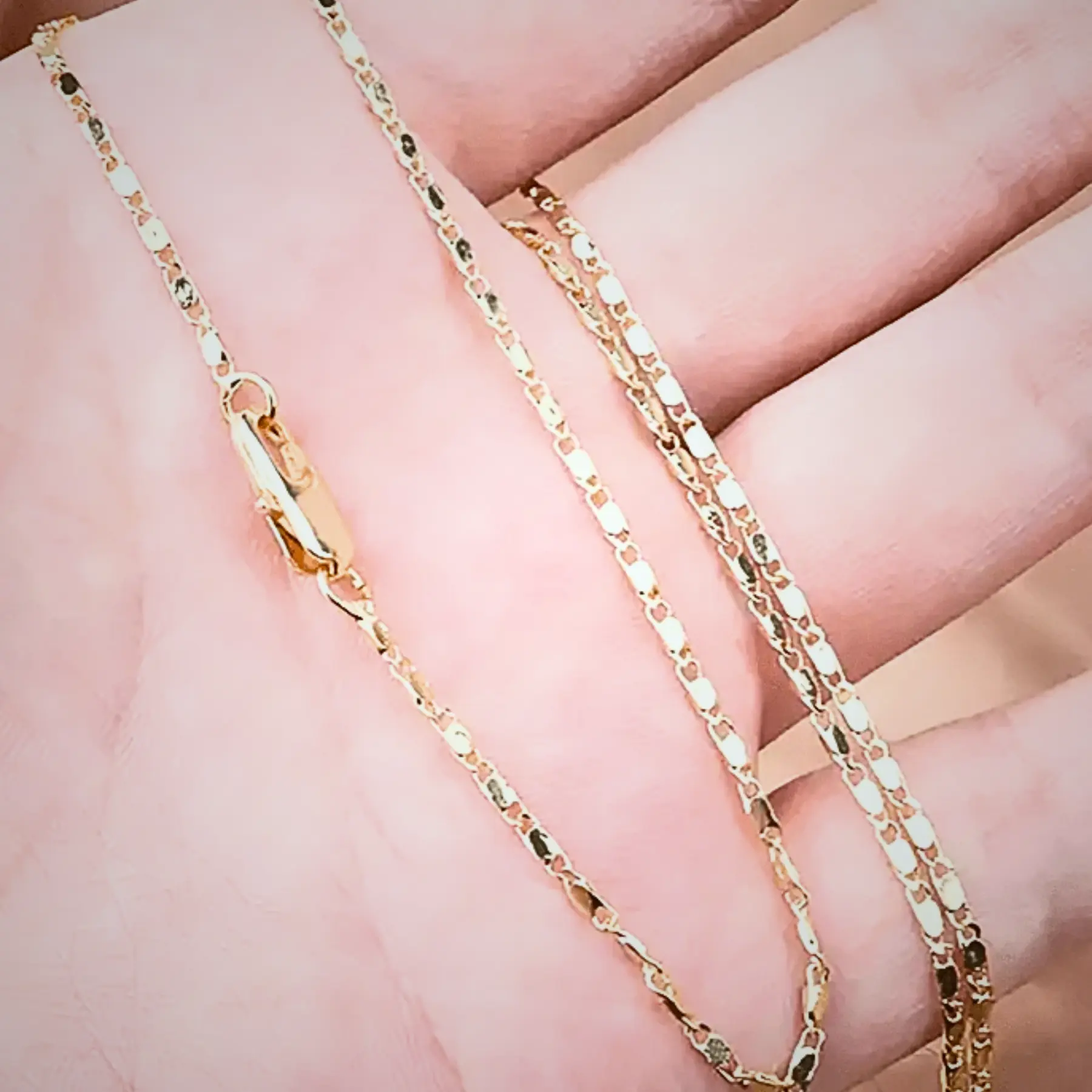 Italian Style 2MM Gold Plated Link Chain Necklace for Women & Men, 16–30 Inch