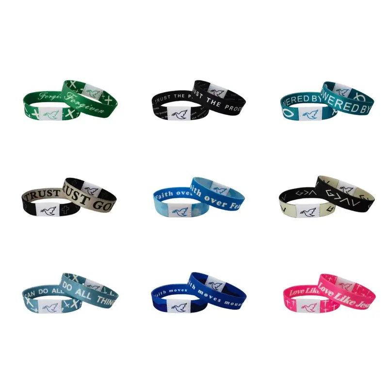 Unisex Scripture Verse Bracelets & Bangles - 6.7 in Fashion Cross Bangle, Stacked Bracelets, Religion-Themed Costume Jewelry Daily Accessory