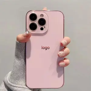 Electroplated Original Color Anti-Fall Protective Cover for iPhone 17/16/15/14/13/12/11 Pro Max Pink Casing Shockproof Smart phone