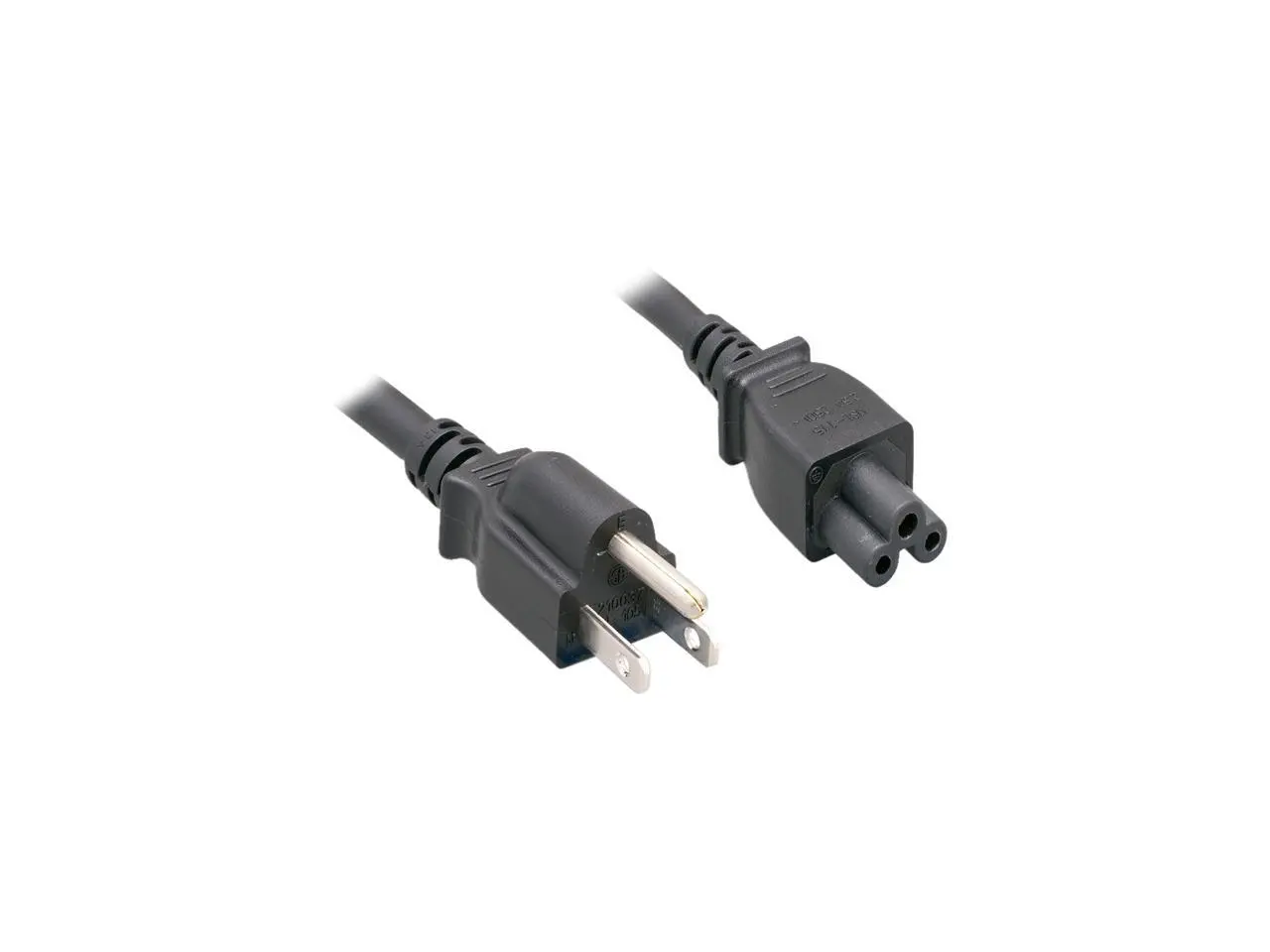 Nippon Labs 18 AWG 3 Prong US Notebook Power Cord NEMA 5-15P to C5, 1 ft. Black Power Cable Nippon Labs 18 AWG 3 Prong US Notebook Power Cord NEMA 5-15P to C5, 1 ft. Black Power Cable