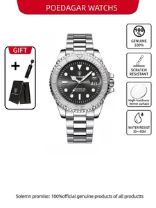 Poedagar Men's Luxury Casual Business Quartz Watch, Waterproof Bright Date, High Quality, Suitable for Gift Giving Men's Quartz Watch, Business Fashion Watches