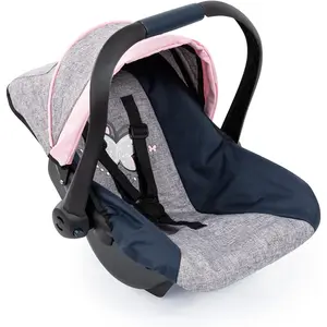 Doll Accessories: 67933AA Easy Go Seat for Neo Vario Pram - Grey, Blue, Butterfly, Fits 18" Dolls (Cover Included)
