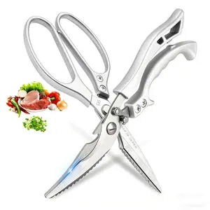 Kitchen Scissors Set Poultry Shears - Heavy Duty Kitchen Shears All Purpose With Anti-Slip Handle & Safety Lock, Stainless Steel Cooking Scissors for Meat, Bone, Poultry-2 Pack