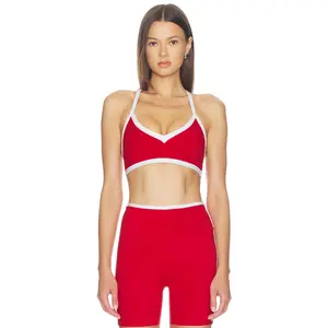 FORM Reversible V Neck Bra in Navy & White