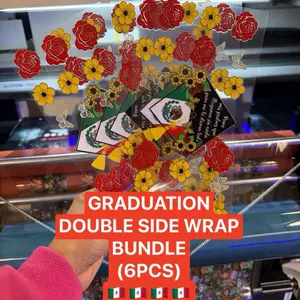 MEX. GRADUATION DOUBLE SIDE CUP WRAP BUNDLE (6PCS)
