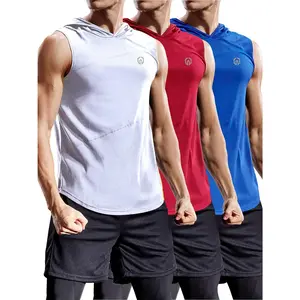 NELEUS Dry Fit Workout Athletic Muscle Tank Top Running Shirts with Hoods NELEUS