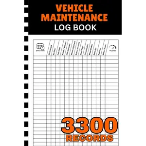 Vehicle Maintenance Log Book: Automotive Repair Log, Mileage, Repairs, and Expense Tracker for All Vehicle Types, Logbook with 3,300 Entries Paperback – May 1, 2025