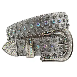 BB belt Diamond Rhinestone Belts Fashion Luxury Crystal Studded Pin Buckle Belt Cinto De Strass Belts for Women Jeans Decoration