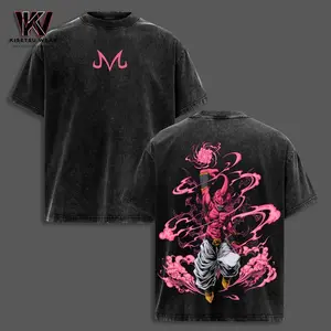 Vintage DBZ "Evil Buu" Vintage Unisex Oversized Anime Manga Acid Washed Cotton T-shirt, graphic tee,anime merch fan, outfits men