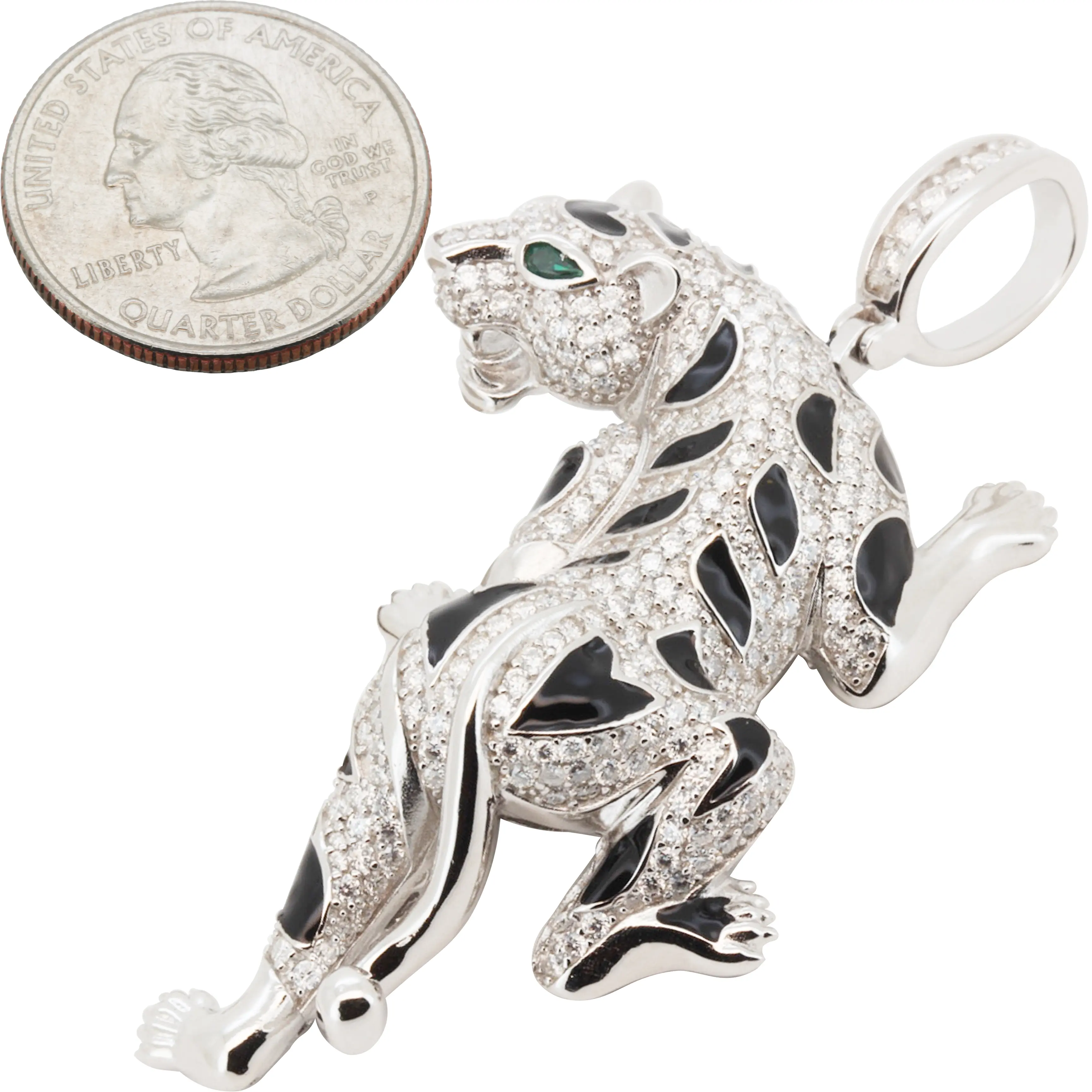 Moissanite 925 Sterling Silver Panther Pendant