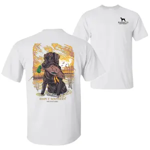 [100% Cotton] UnisexStraight Up Southern Hunting Dog T-Shirt – Labrador with Duck Graphic Tee, Country Life Outdoorsmen Shirt, Funny Graphic Tee, Trendy T-Shirts, Oversized Cotton Graphic Tees, Perfect Men Gifts Fits