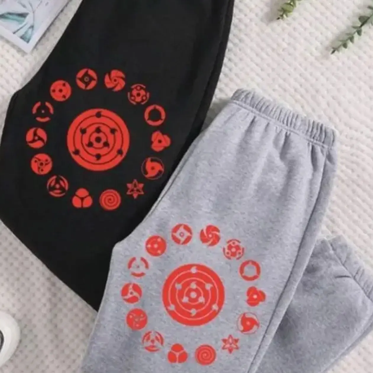 Anime Narutooo Print Logo Cotton Unisex Sweatpants, Casual Trending Men's Underwear, Best Gift For Men, Women, Cotton Graphic Casual Sweatpants U0F