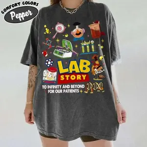 Comfort Colors To Infinity And Beyond For Our Patients Shirt, Medical Lab Week 2026 Tee, Lab Story Tech Gift, Clinical Laboratory Scientist Top I