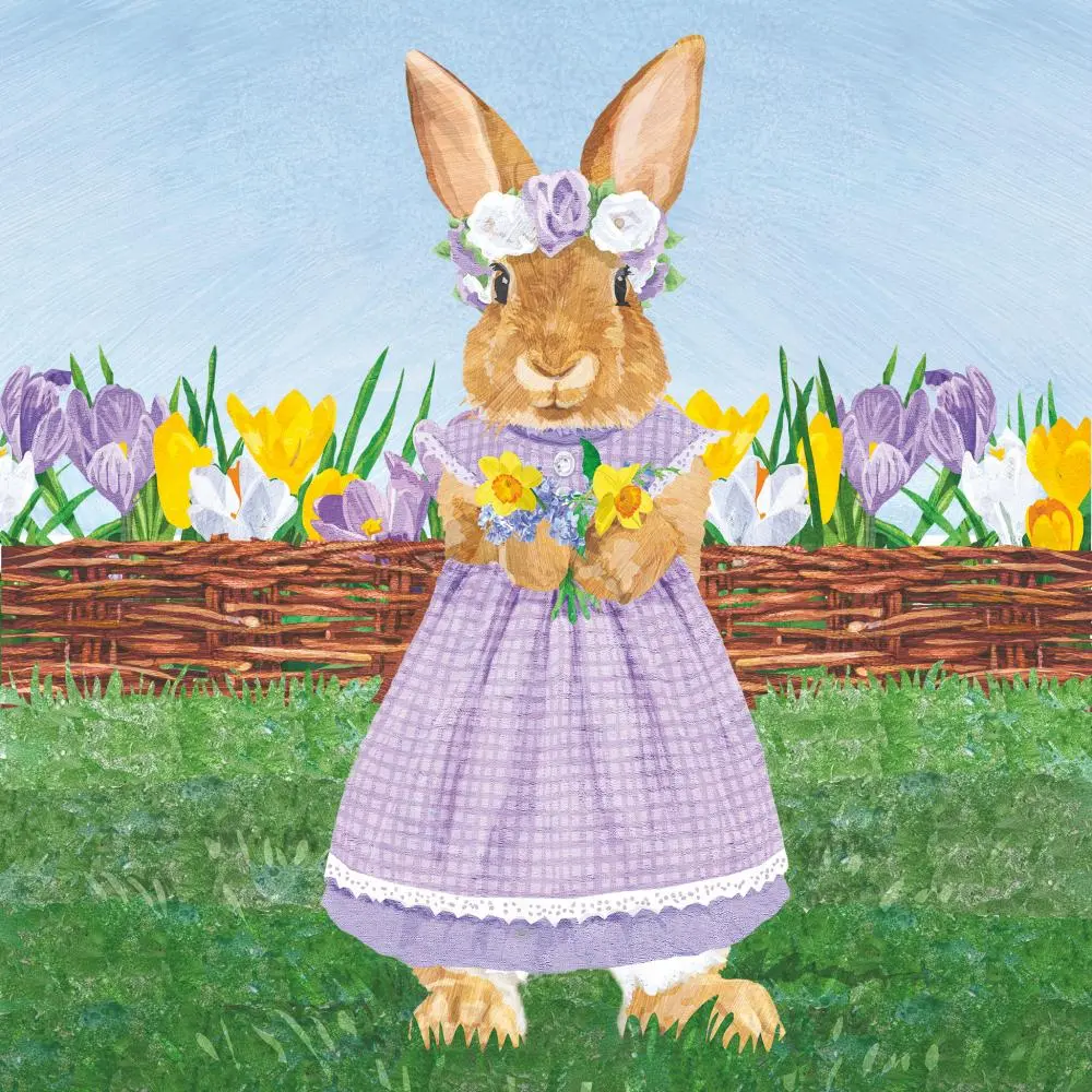 Violet Bunny Lunch Napkins