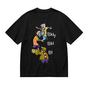 Retro 90s Cartoon Nostalgia T-Shirt, Throwback Animation Cotton Tee, Playful Group Characters Casual Top for Men Women