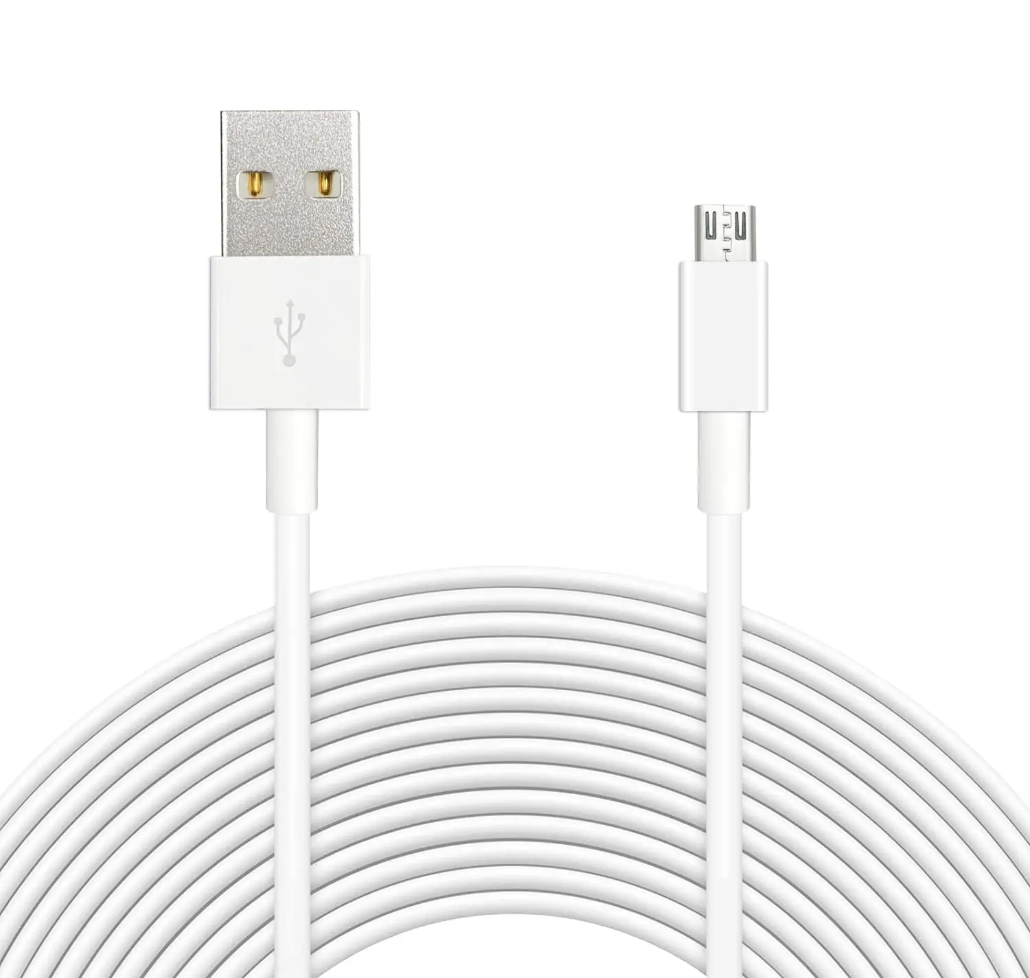 26ft 8M Power Extension Cable for Various Cameras - Connects USB to Micro USB, Ideal for Furbo Dog, Arlo Q, and More