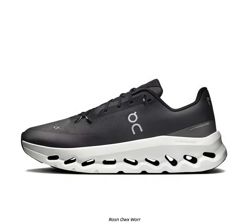 Black White Hollow Thick Wave Cushion Slip-On Jogging Shoes Unisex Classic Minimalist Daily Gym Footwear