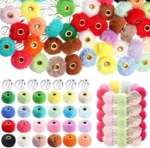 360 count Fuzzy Faux  Poms Beads for Pens Bulk Soft Fluffy Colored Spacer Clear Beads for DIY Bracelet  Pens Handicrafts  Accessories  Supplies (Mlticolor)