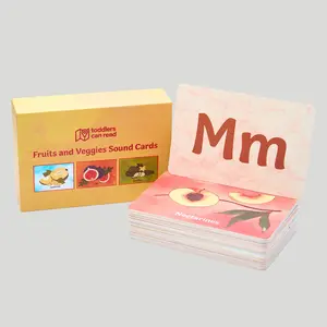 TCR Fruit & Veggie ABC Flashcards | Custom Illustrations of 26 Produce Items from A to Z