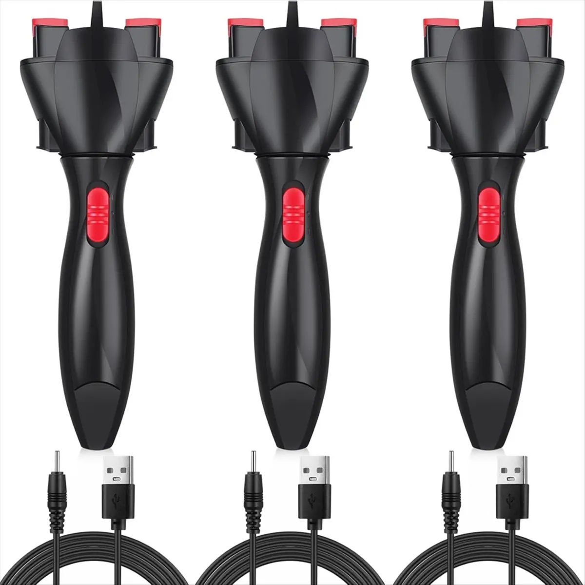 Women's 3-Piece Automatic Electric Braiding Styling Kit - Black Plug-In Multifunctional Tool, USB Powered, Portable for Daily DIY Long Straight Hair Styling, Saves Time and Money (Household Appliance Accessory)