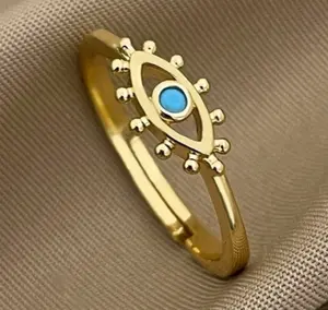 Floating Lucky Eye Gold Ring