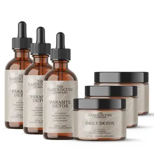 The Garden Cure Company Parasite Cleanse Detox Kit (Full 90-Day Cleanse) | Gut Health & Candida Support | Zeolite Fulvic Acid Binder | Black Walnut, Wormwood, Clove | Natural Herbal Supplement