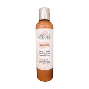 GLIMMER GODDESS Organic After Sun Lotion & Tan Extender + Luminizing Shimmer