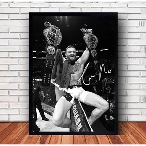 Dynamic Frameless  Boxing Poster: A Must - Have  Wall Art. Ideal for Sprucing Up Family Bedrooms, This Poster Showcases an Eye - Catching  Design.