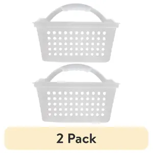 (2 pack)  Small Portable Shower Caddy Frost Plastic