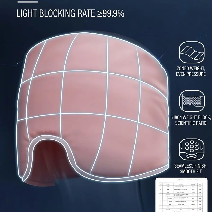Lazy Paw | Weighted Eye Mask for Sleeping 360° Full Coverage Light Blocking Sleep Mask Strapless Wraparound Design Deep Pressure Stress Relief Soft Breathable Blindfold for Women Men Travel Home Naps Hypoallergenic Ultra Lightweight Night Sleep Aid bed se