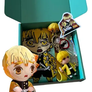 Zenitsu demon slayer gift box , including keychain, socks little pop finger and plush doll ! The perfect gift for any demon slayer fan