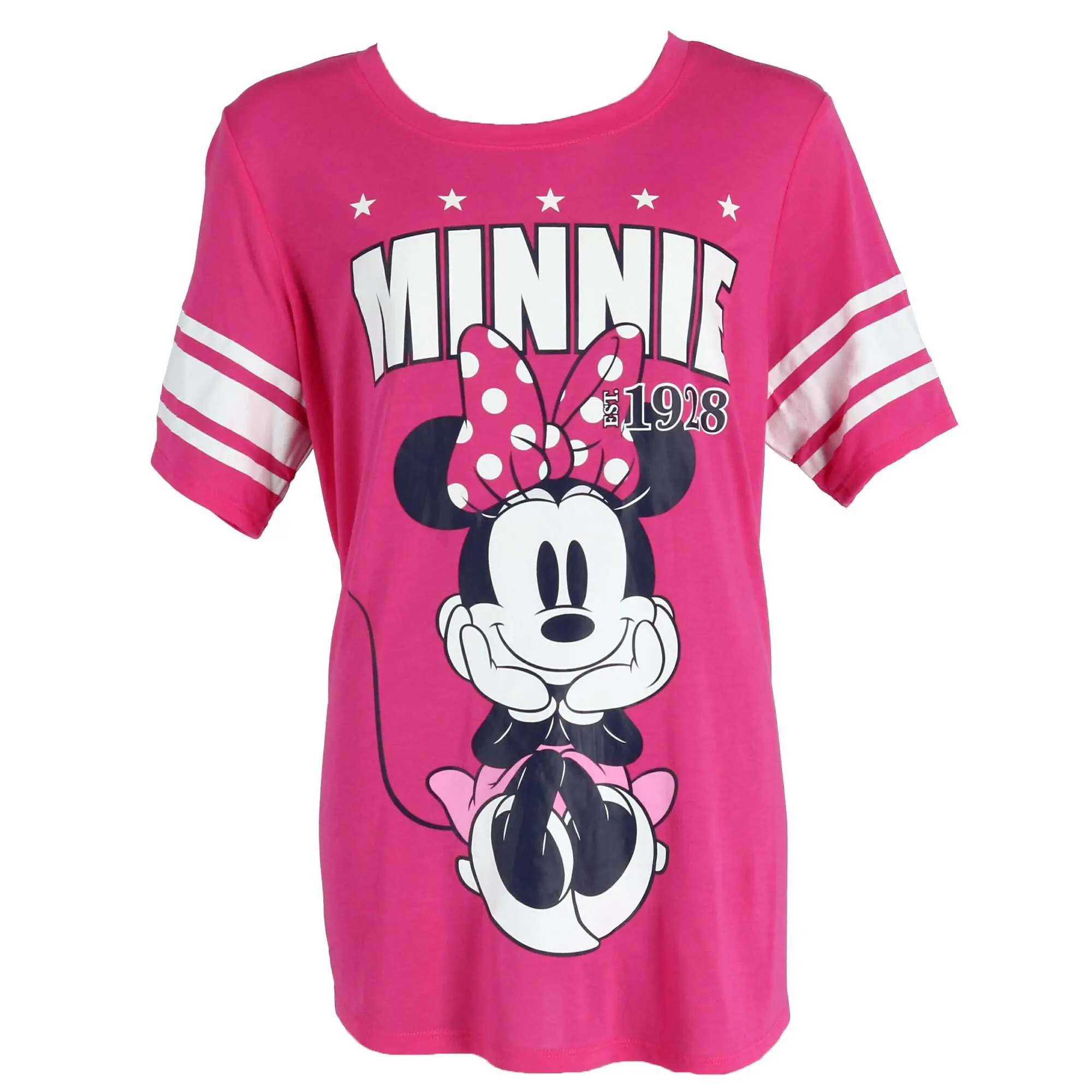 Disney Minnie Mouse Plus Size Short Sleeve Jersey Shirt, T-Shirts, Smooth, Casual