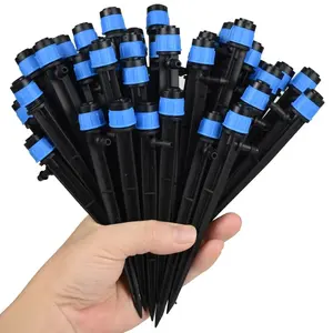 30pcs 13cm Adjustable 360-Degree Garden Sprinkler Nozzles, Fits 4/7mm Hose Drip Irrigation Watering System KSuitable for Potted Plants and Greenhouses