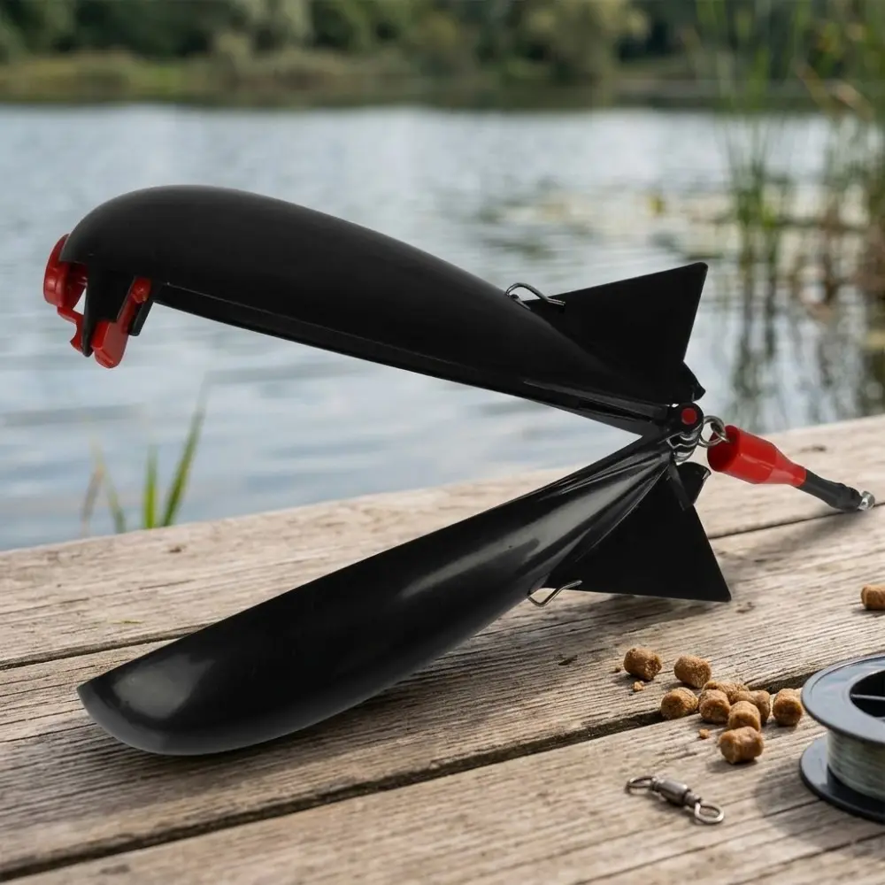 Adjustable Rocket Feeder Sinker Drift Float with Bait Dispenser, Long Casting Bait Launcher for Lake River Fishing, Catfish Carp Bait Feeder with Multiple Sizes, Outdoor Fishing Accessory
