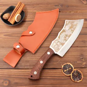 Dragon - Pattern Stainless Steel Kitchen Knife, Easily Handle Meat Ingredients
