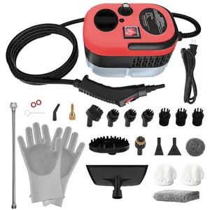 2500W Handheld Steam Cleaner, high-temperature and high-pressure steam cleaner, portable car steamer with 16 accessories, suitable for kitchen grease, car detailing, and bathroom cleaning.