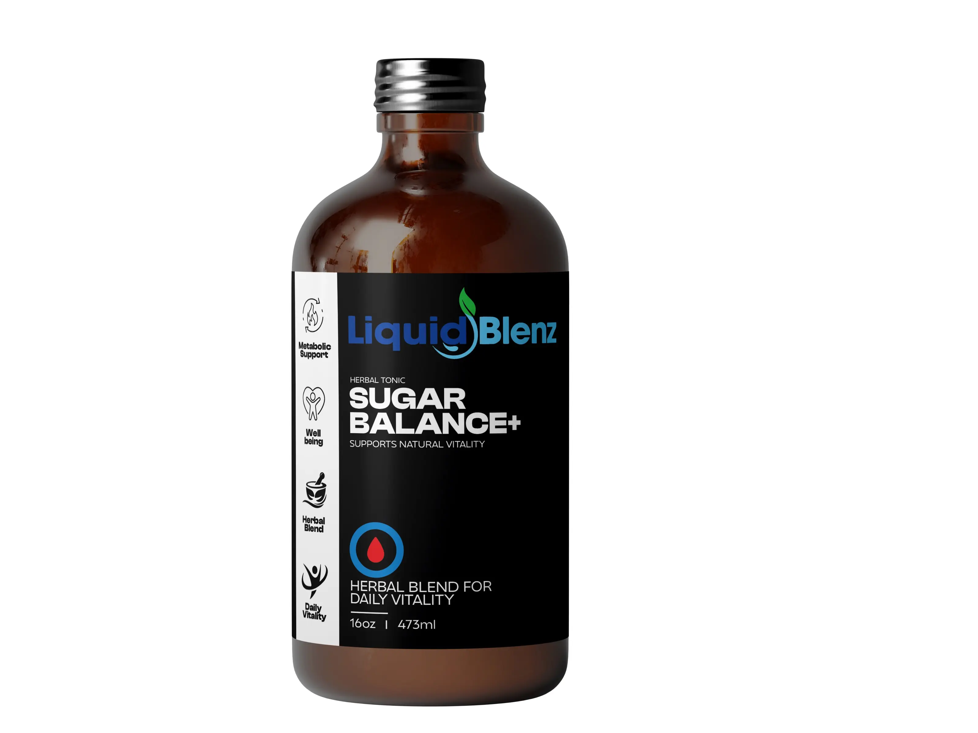 LiquidBlenz Sugar Balance+ Herbal Tonic | Traditional Botanical Blend for Daily Wellness Routine