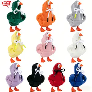 7 Inch Mini Desk Goose Clothes Hoodies - 8 Pcs Magnetic Desktop Geese Statue Costume Accessories for Porch Geese Table Decor（not include geese）