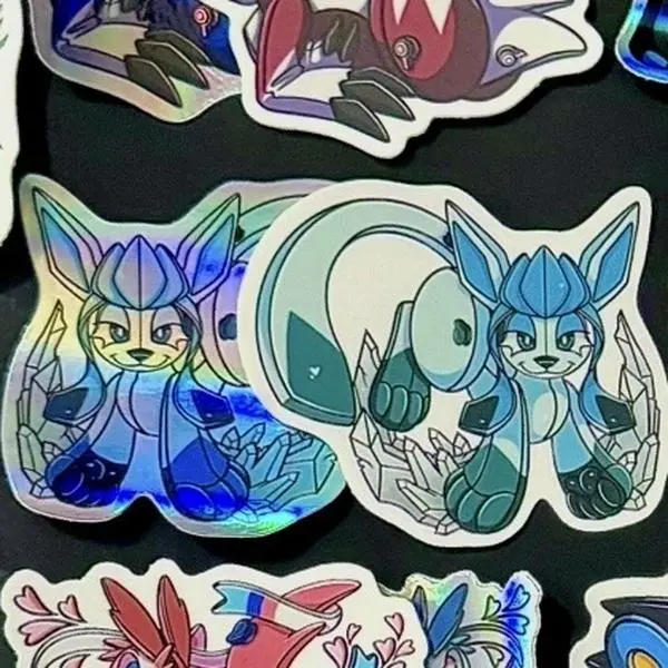 Pool Toy Glaceon Regular or Shiny Vinyl Sticker Decorative Decal Craft