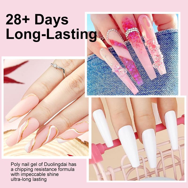 Acrylic Polygel Manicure Kit with 20 Nail Molds, 6 Color Acrylic Polygel Manicure Kit with Nail Art Tools, Professional-grade Nail Art Kit for Beginners, Nail Extension Kit, Polygel Nail Kits