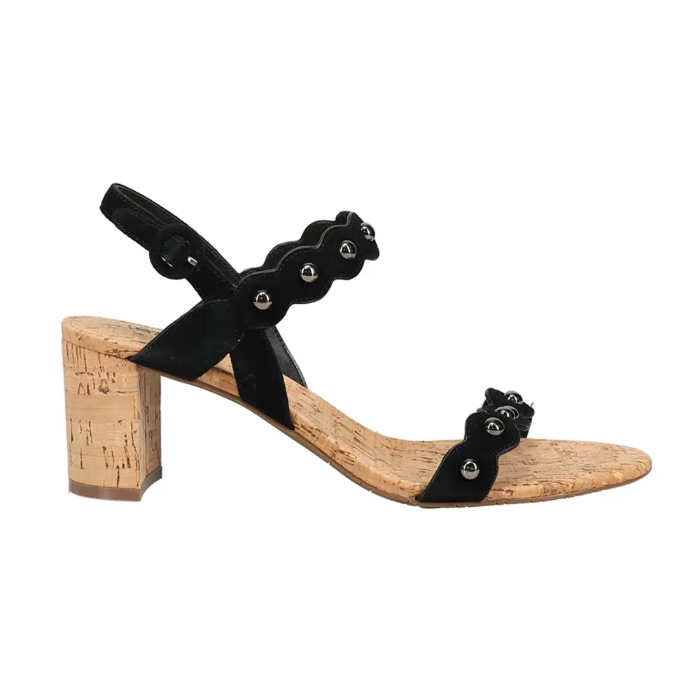 VANELi Womens Mavis Studded Sling Back Casual Sandals Casual Mid Heel 2-3" - Black