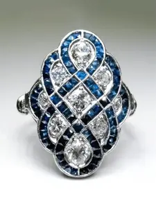 Rhinestone Decorated Ring, Teardrop Bridal Rings, Luxury Accessories for Wedding Engagement, Elegant Jewelry for Anniversary Party, Trendy All-match & Exquisite Jewelry for Birthday Gift
