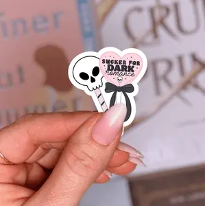 Sucker for Dark Romance Laminated Sticker