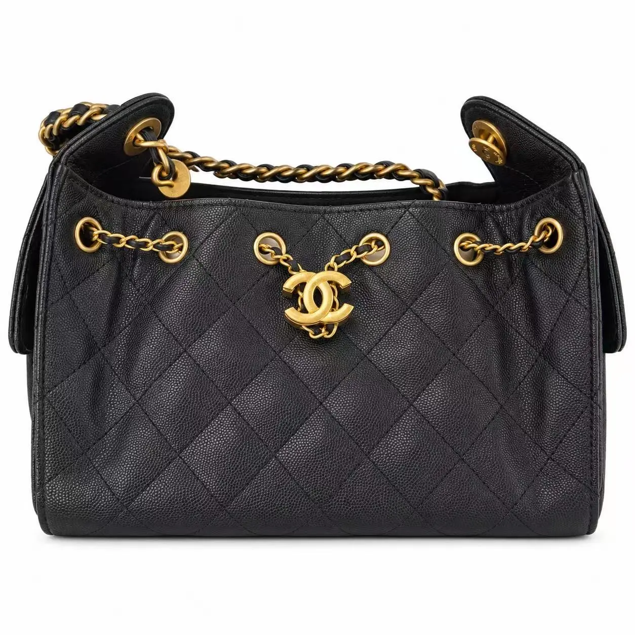 Pre-owned CHANEL Leather Shoulder bags CALUXB 25 bag GHW Black Mini Size 11995969